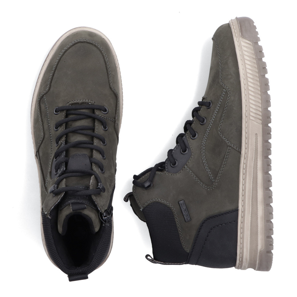 detail Pánská kotníková obuv RIEKER 38554-54 zelená W5