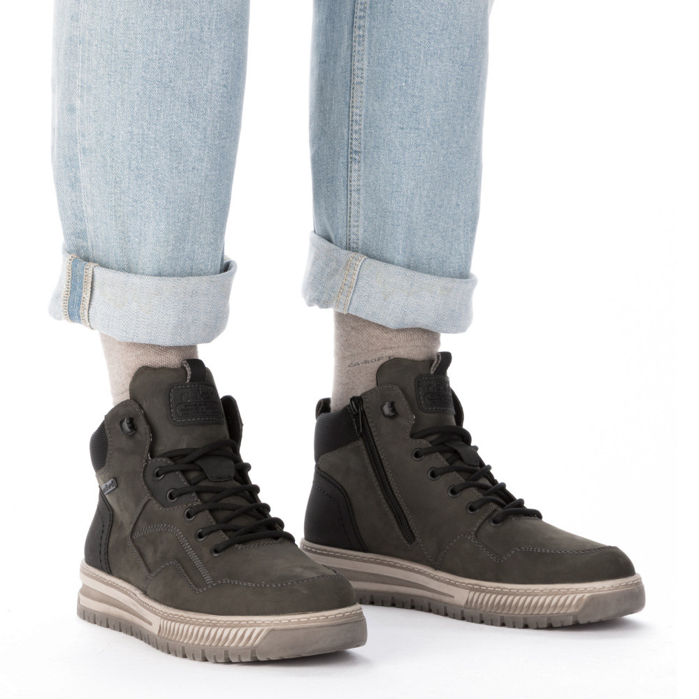 detail Pánská kotníková obuv RIEKER 38554-54 zelená W5