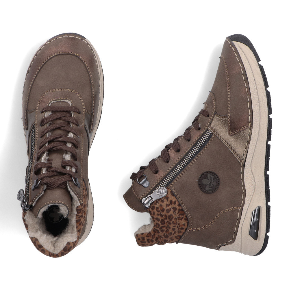 detail Dámská kotníková obuv RIEKER 44565-25 hnědá W5