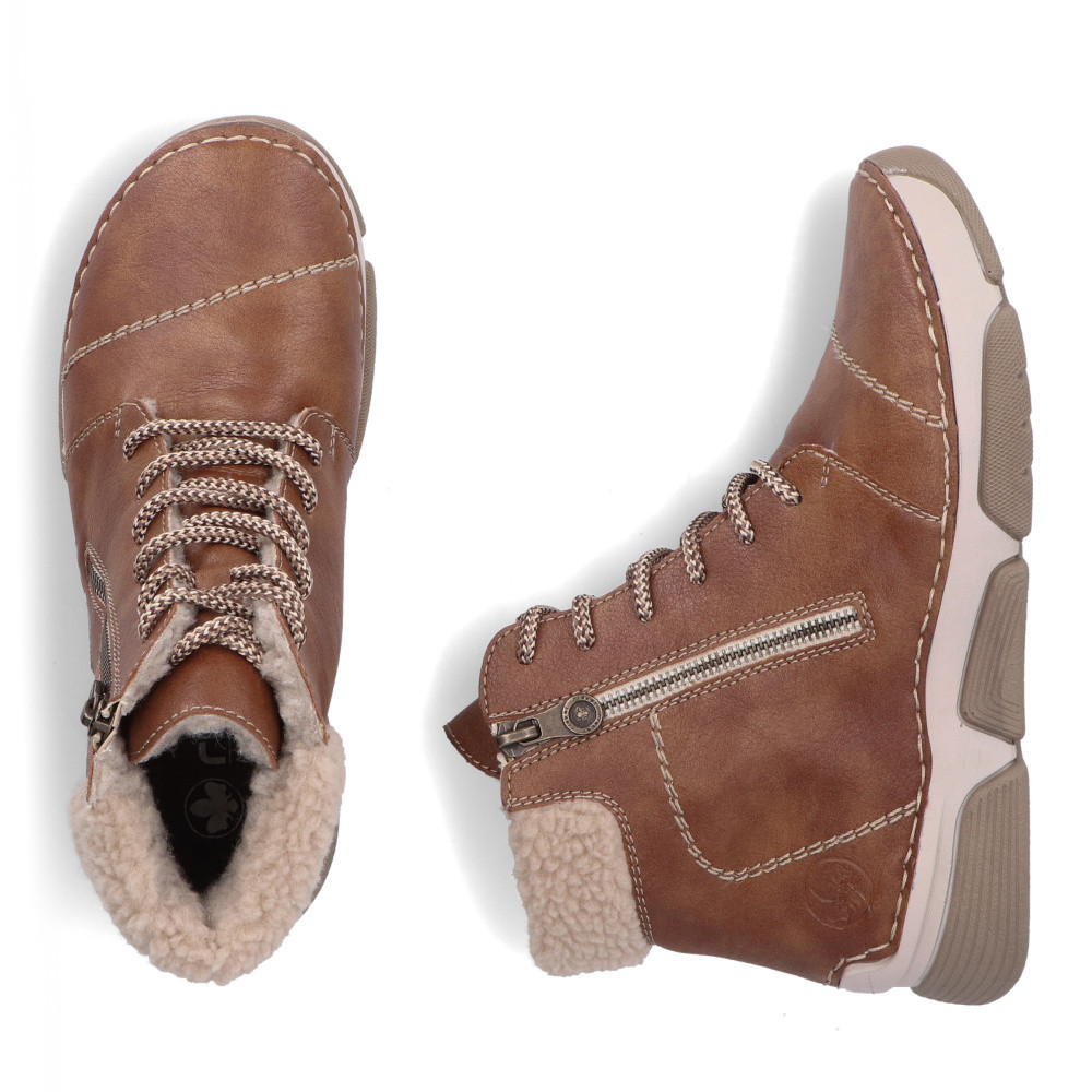 detail Dámská kotníková obuv RIEKER 45931-24 hnědá W5