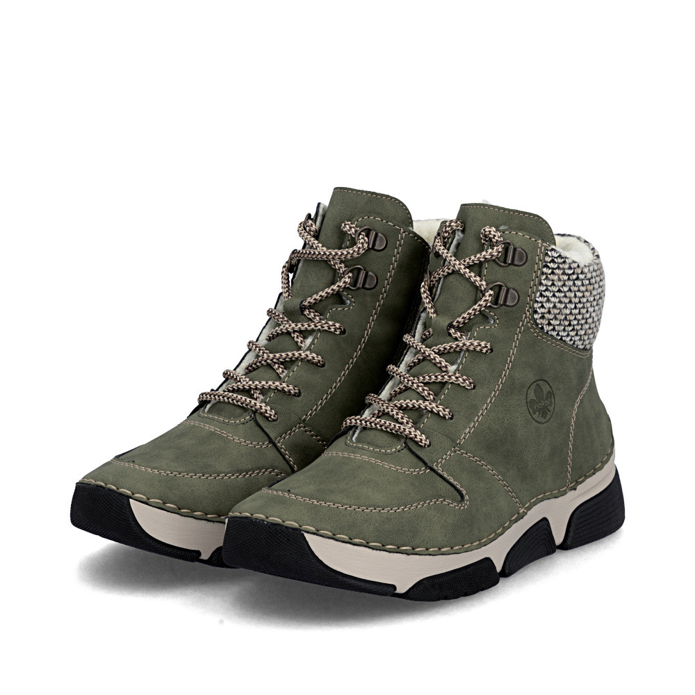 detail Dámská kotníková obuv RIEKER 45955-54 zelená W5