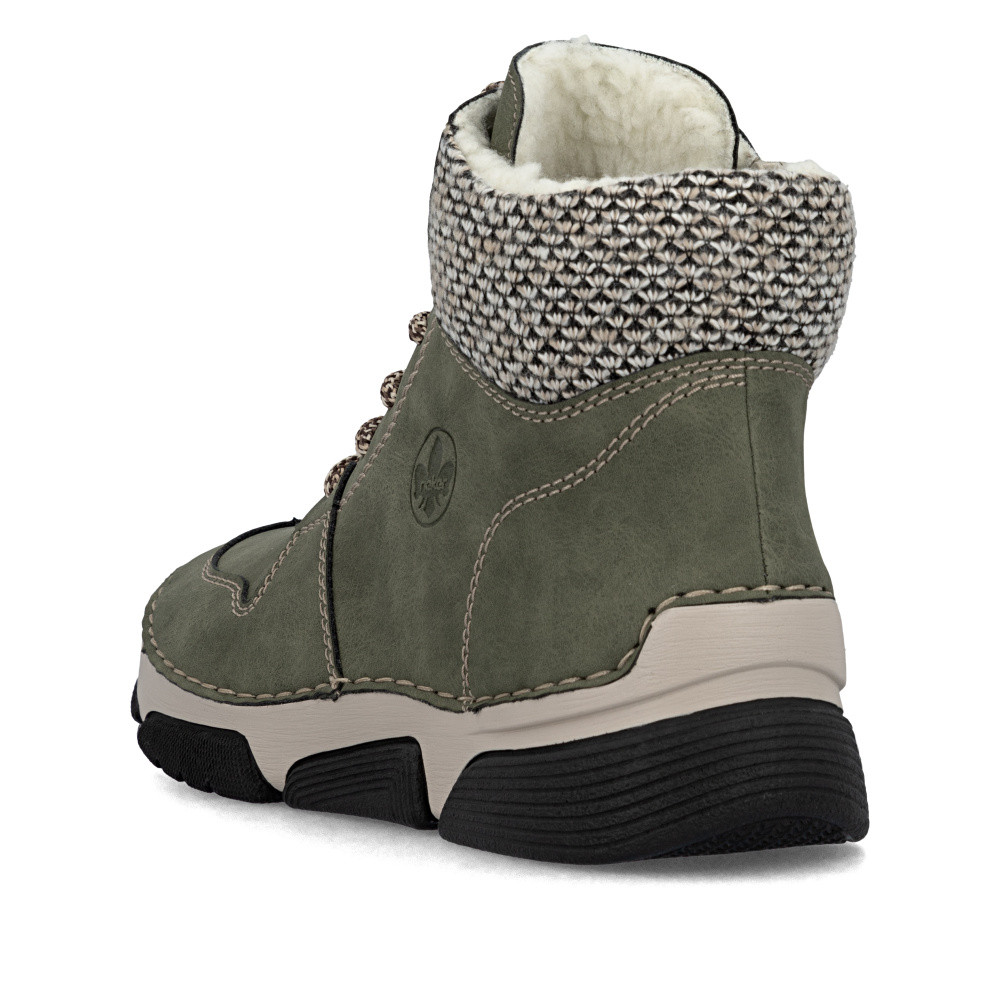 detail Dámská kotníková obuv RIEKER 45955-54 zelená W5