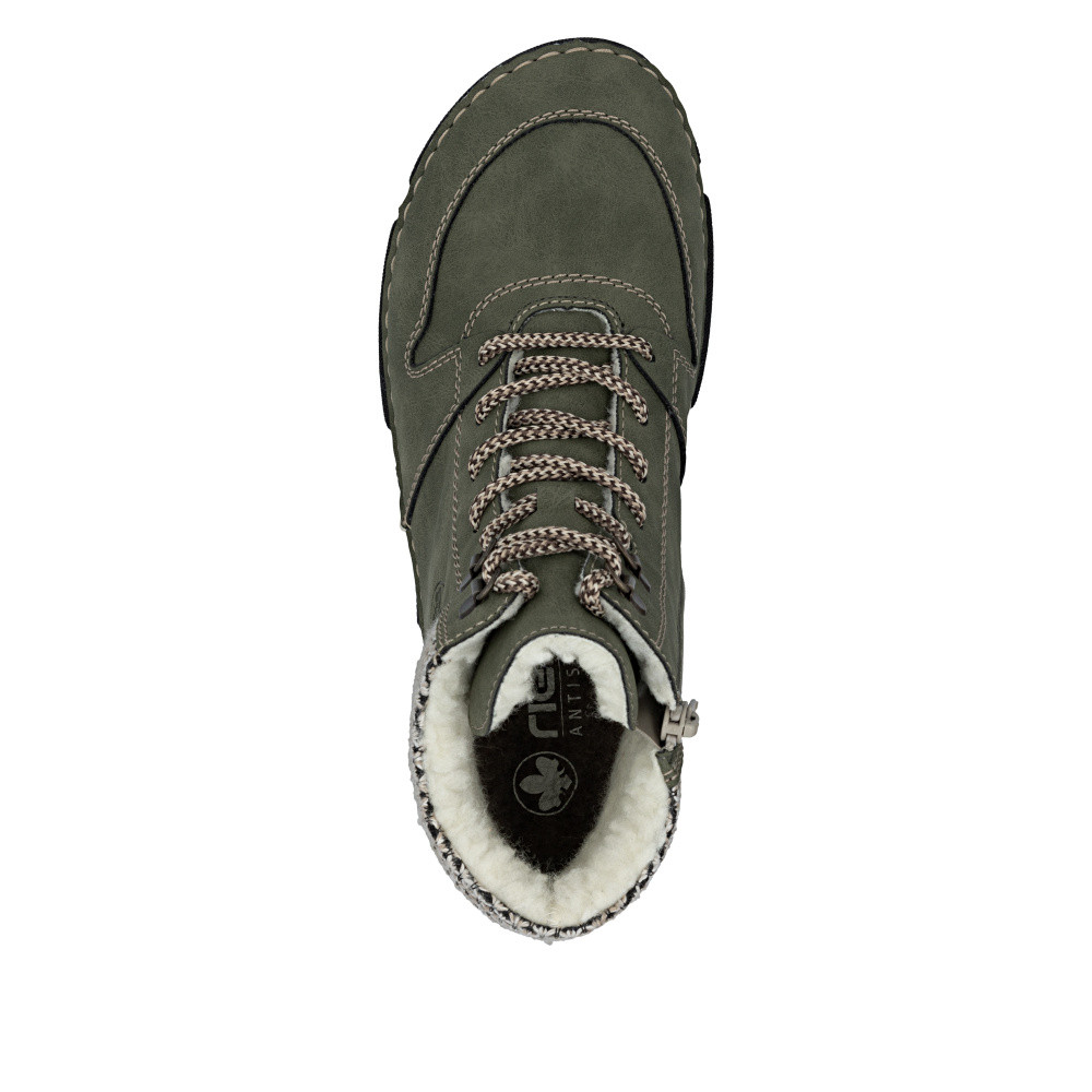 detail Dámská kotníková obuv RIEKER 45955-54 zelená W5