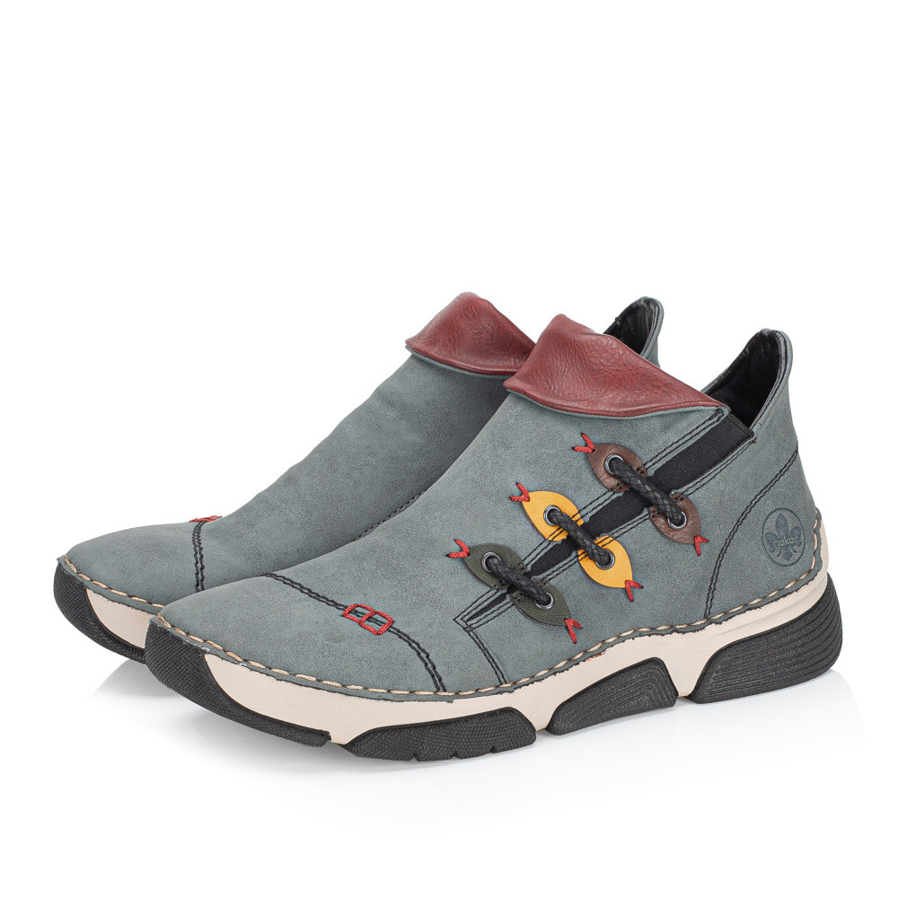 detail Dámská kotníková obuv RIEKER 45983-14 modrá W5