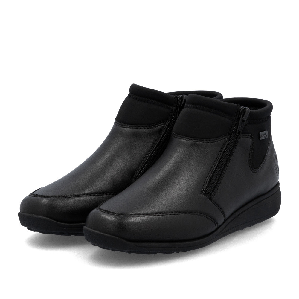 detail Dámska členková obuv RIEKER 47270-00 čierna W5