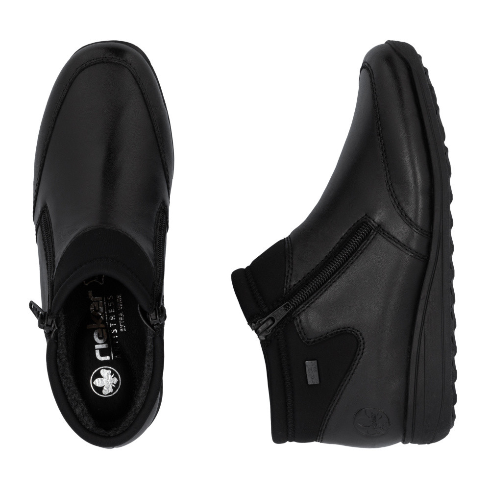 detail Dámska členková obuv RIEKER 47270-00 čierna W5