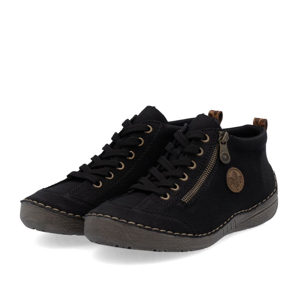 detail Dámská kotníková obuv RIEKER 52514-00 černá W5