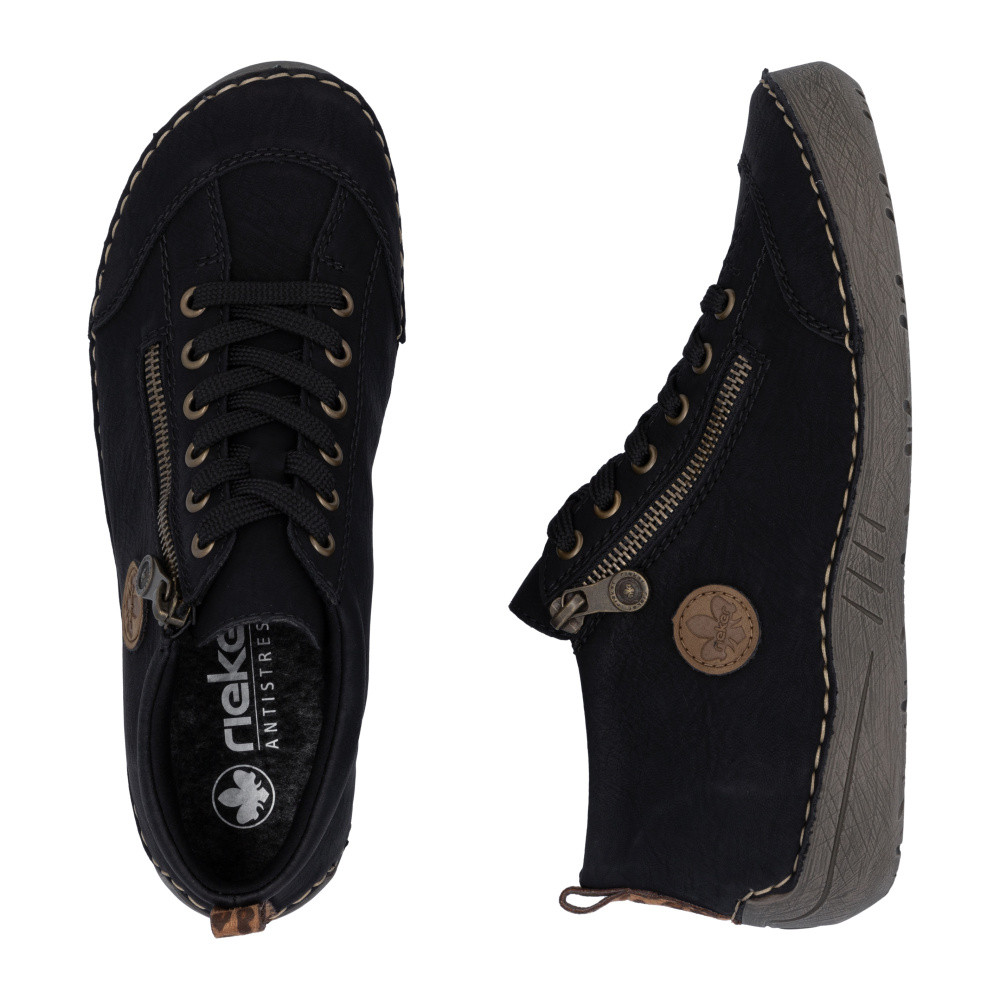 detail Dámská kotníková obuv RIEKER 52514-00 černá W5