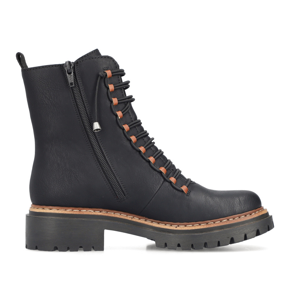 detail Dámská kotníková obuv RIEKER 72653-00 černá W5