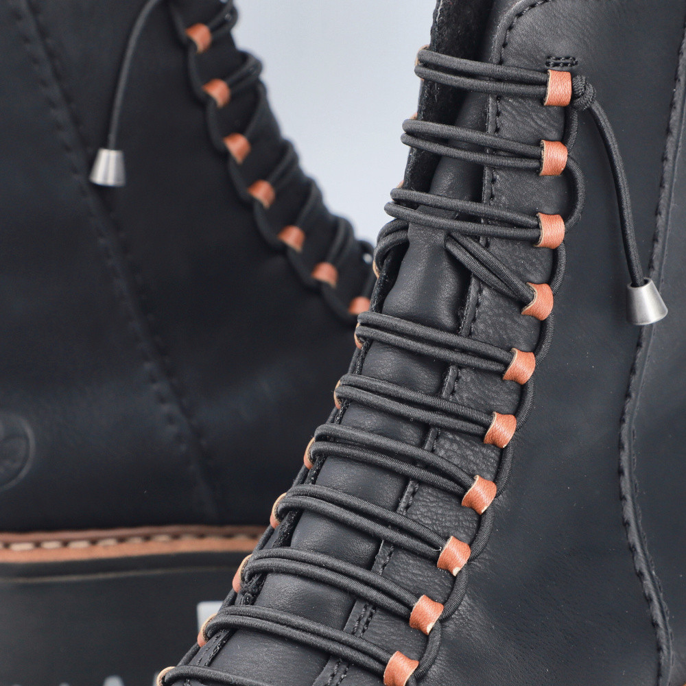 detail Dámská kotníková obuv RIEKER 72653-00 černá W5