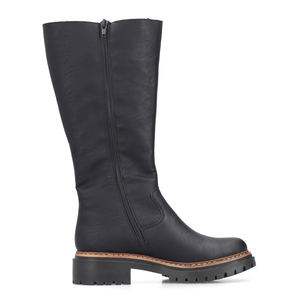 detail Dámské kozačky RIEKER 72694-00 černá W5