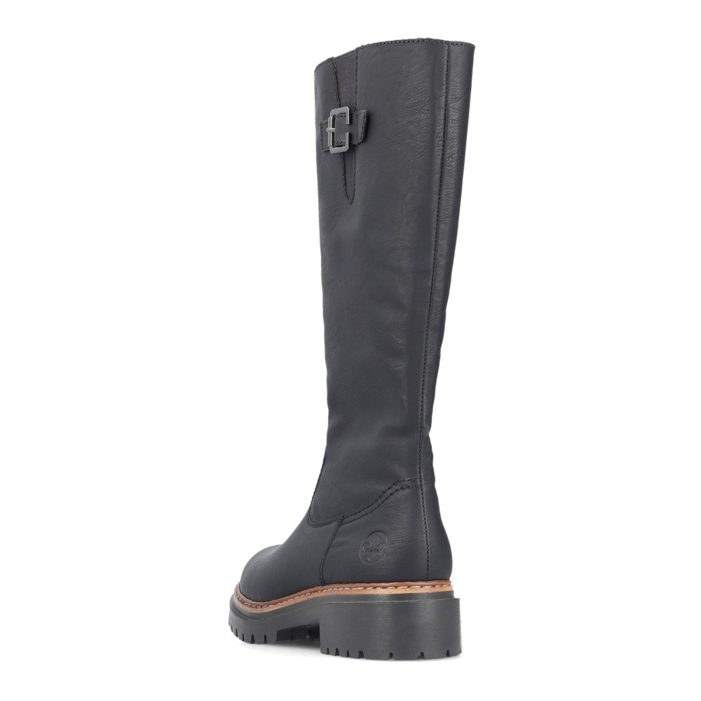 detail Dámské kozačky RIEKER 72694-00 černá W5