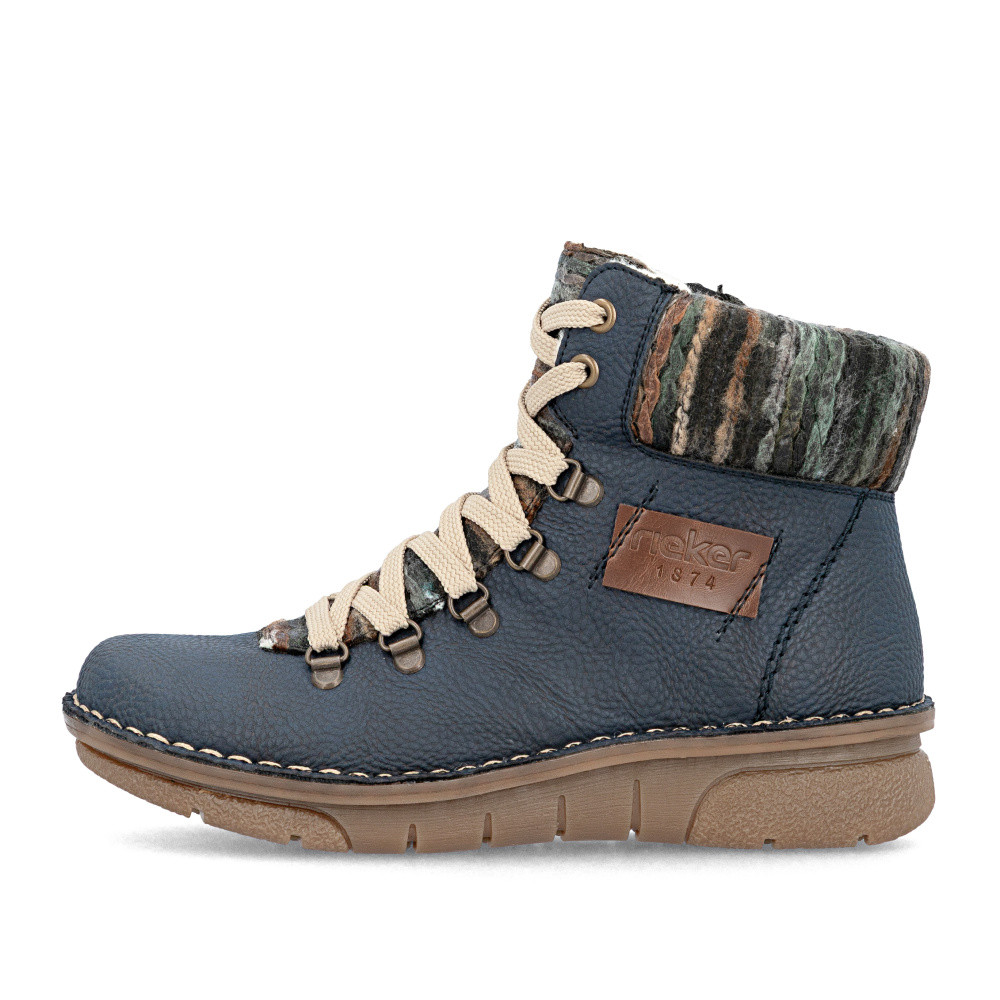 detail Dámská kotníková obuv RIEKER 73343-15 modrá W5