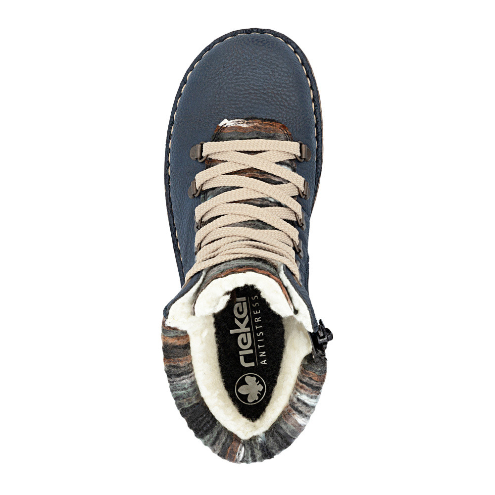 detail Dámská kotníková obuv RIEKER 73343-15 modrá W5