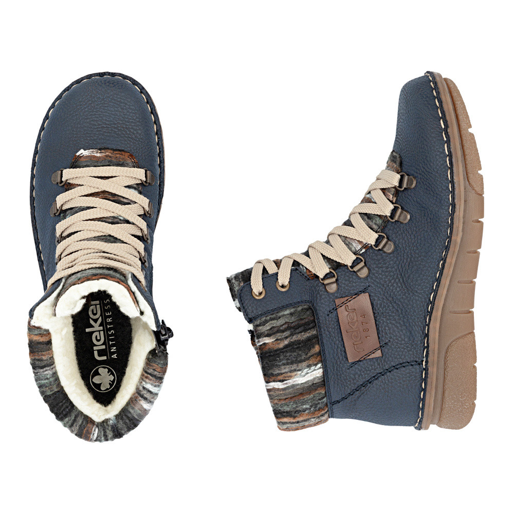 detail Dámská kotníková obuv RIEKER 73343-15 modrá W5