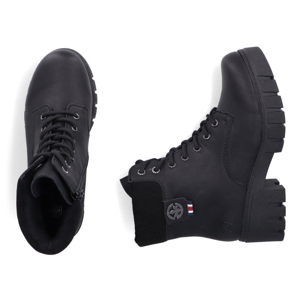detail Dámská kotníková obuv RIEKER 74532-00   BLACK   H/W5