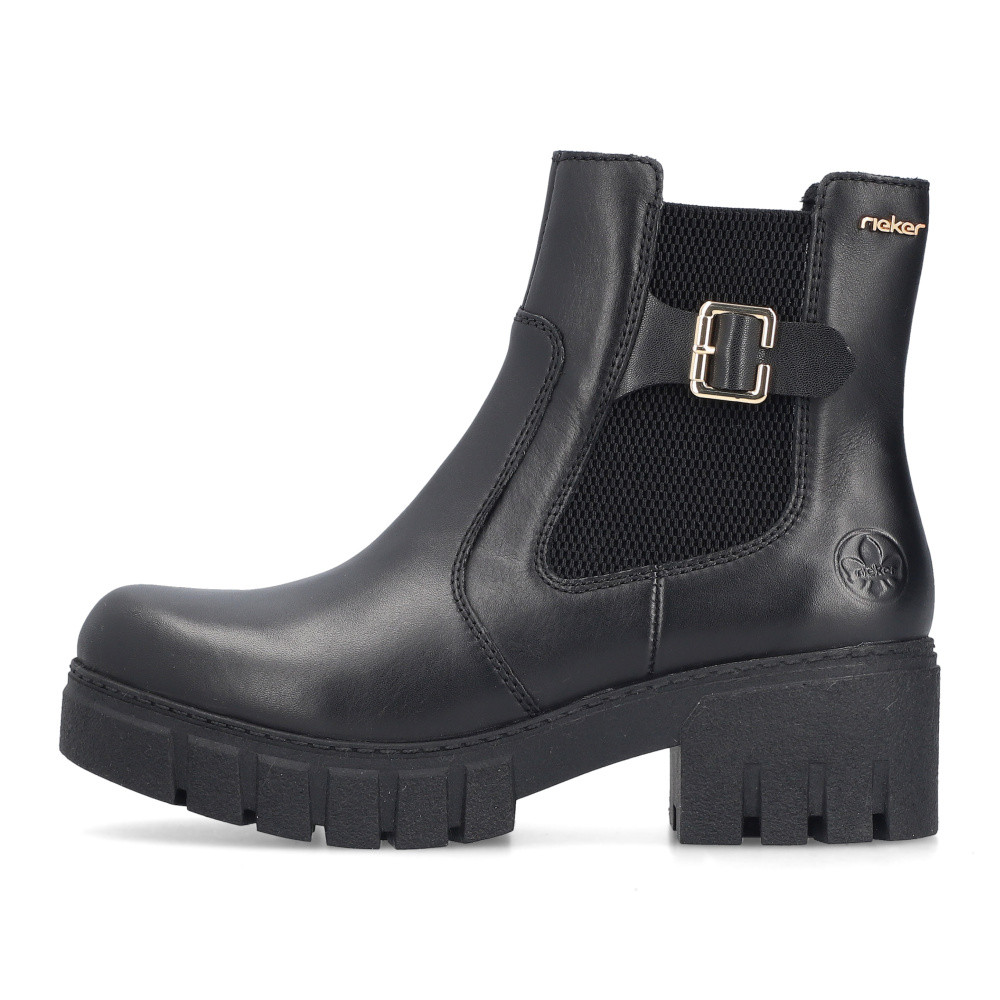 detail Dámska členková obuv RIEKER 74560-00 čierna W5