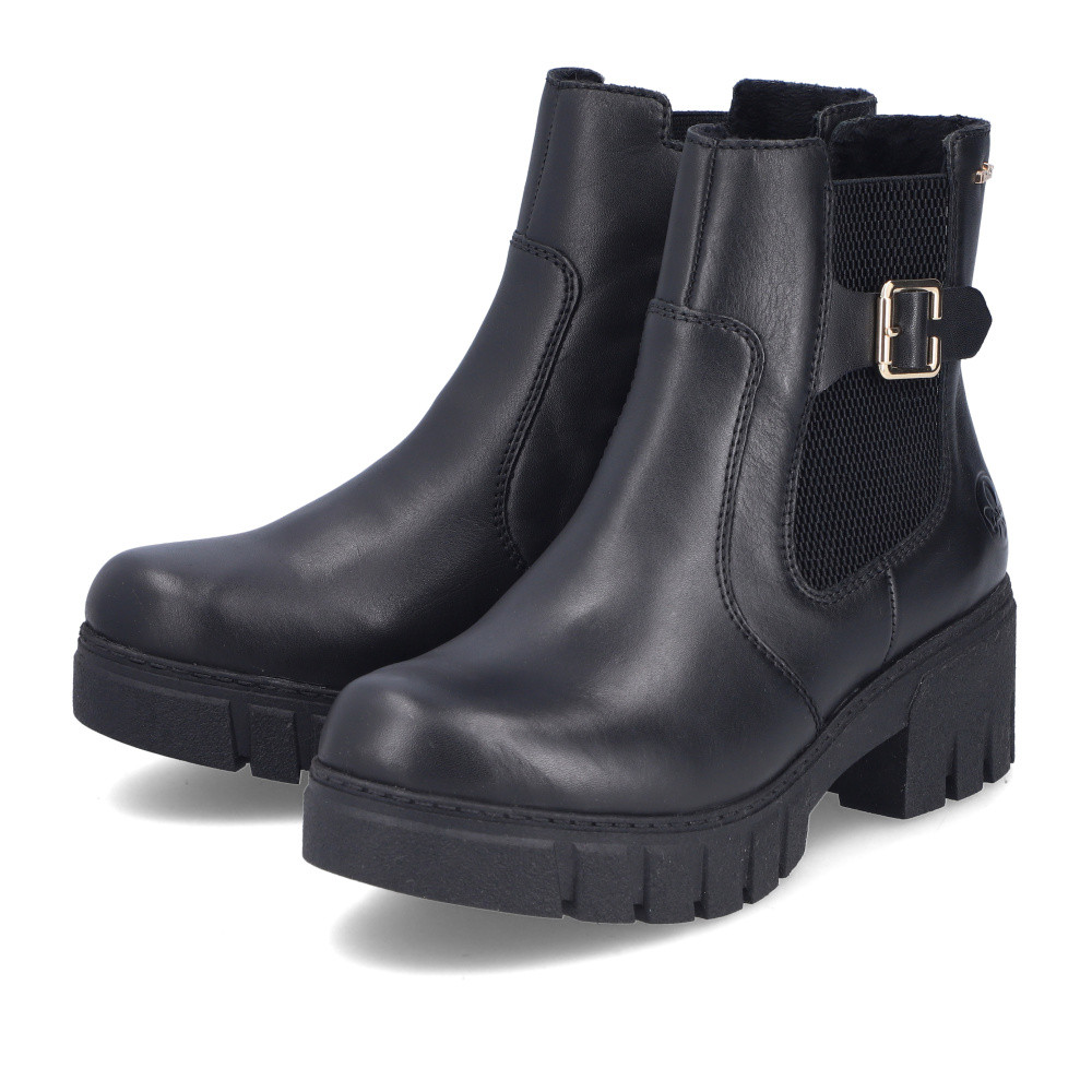 detail Dámska členková obuv RIEKER 74560-00 čierna W5