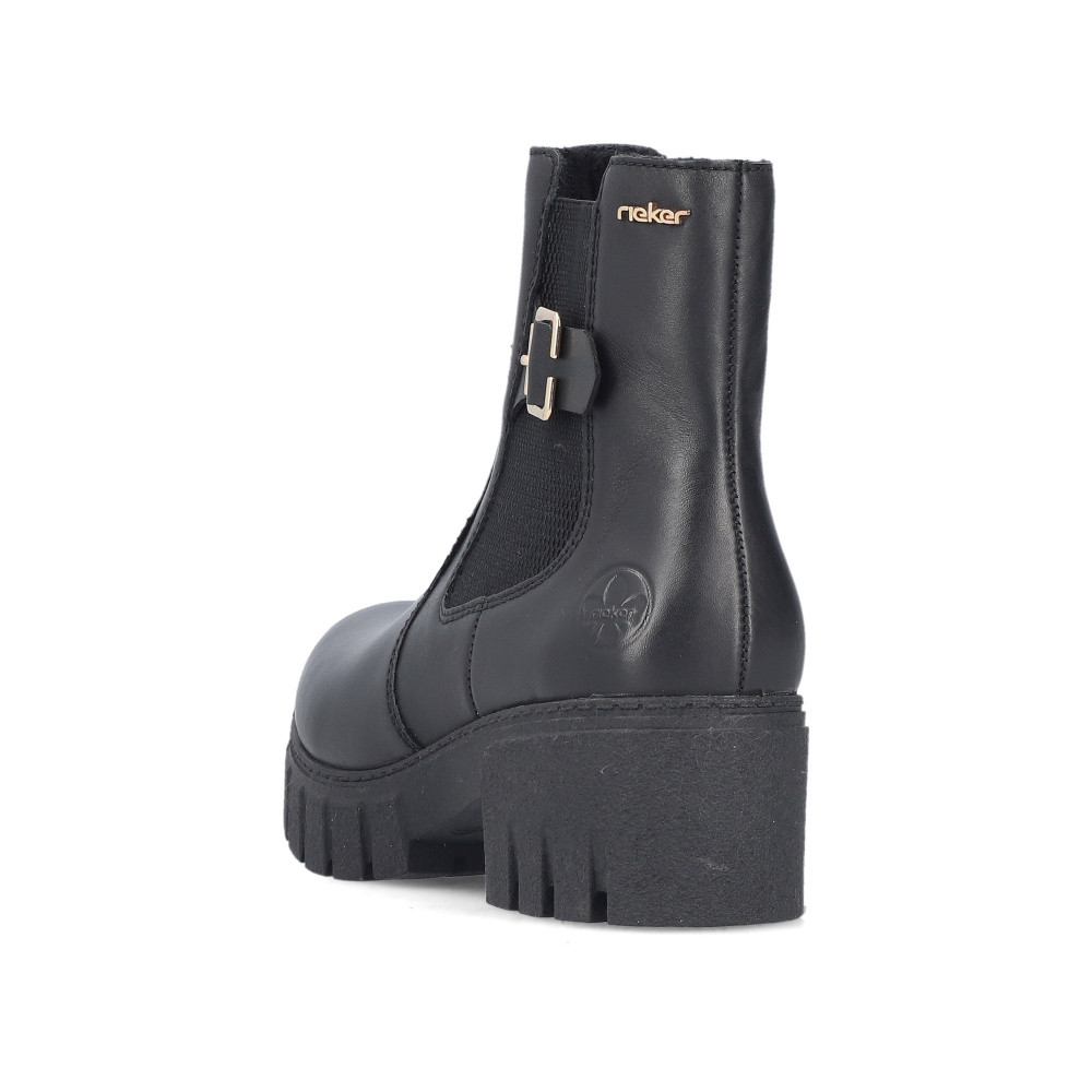 detail Dámska členková obuv RIEKER 74560-00 čierna W5