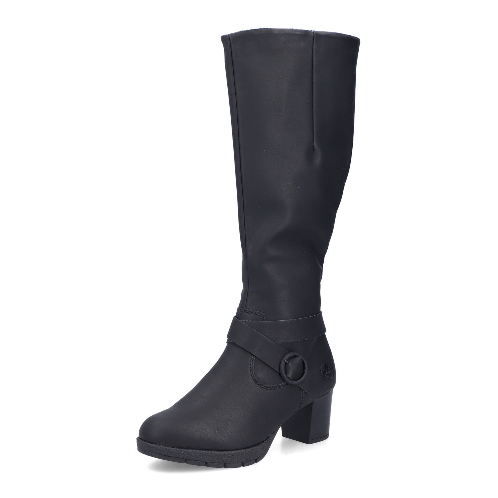 detail Dámské kozačky RIEKER 77690-00 černá W5