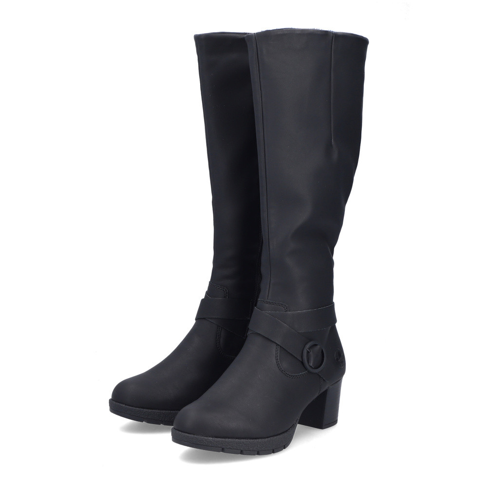 detail Dámské kozačky RIEKER 77690-00 černá W5