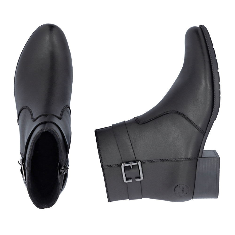 detail Dámská kotníková obuv RIEKER 78664-00 černá W5