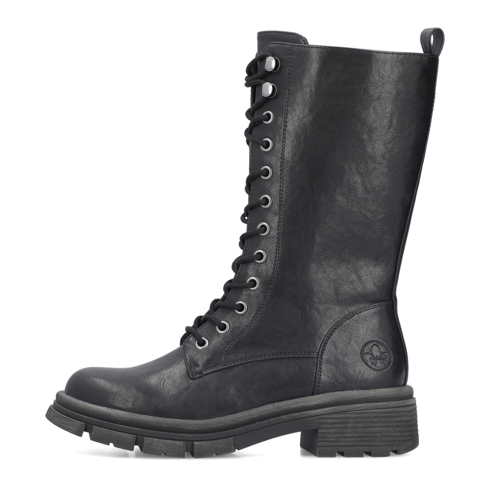 detail Dámské kozačky RIEKER 91440-00 černá W5