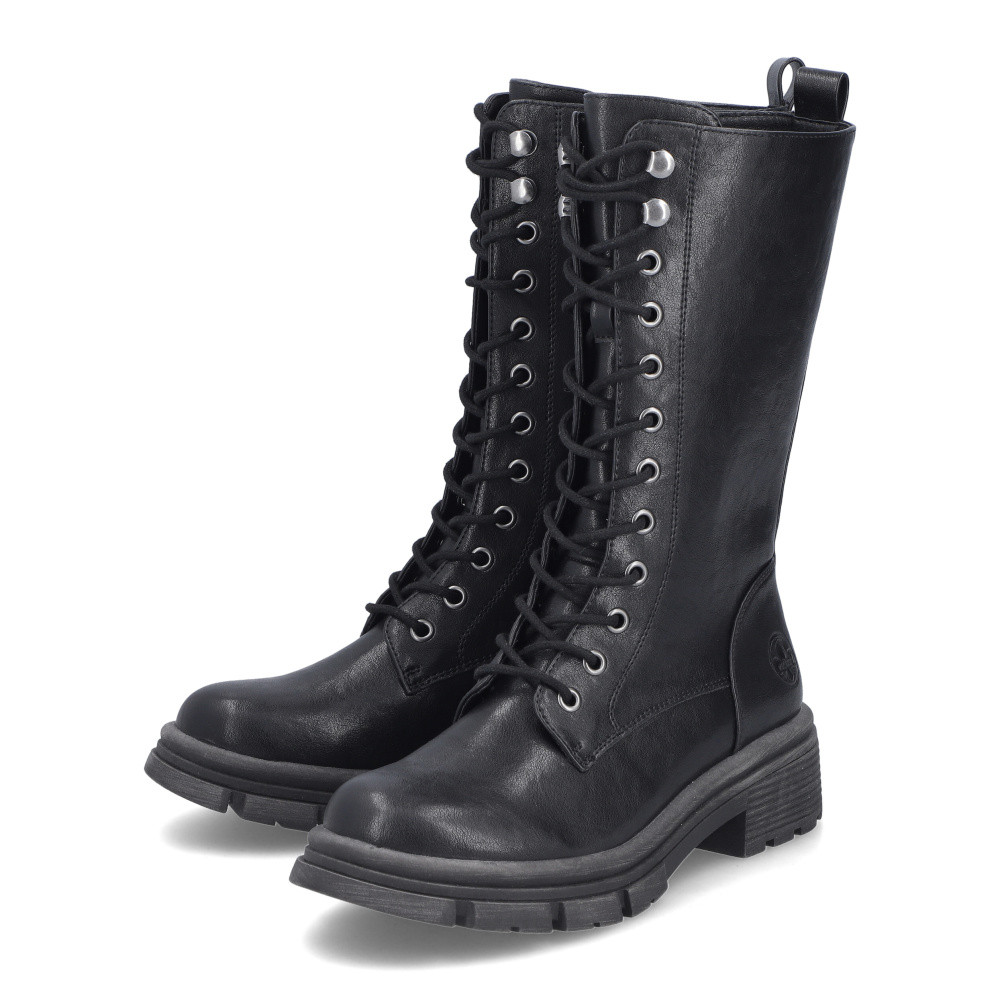 detail Dámské kozačky RIEKER 91440-00 černá W5