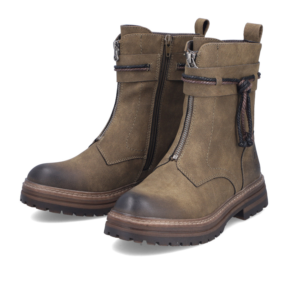 detail Dámská kotníková obuv RIEKER 93068-54 zelená W5