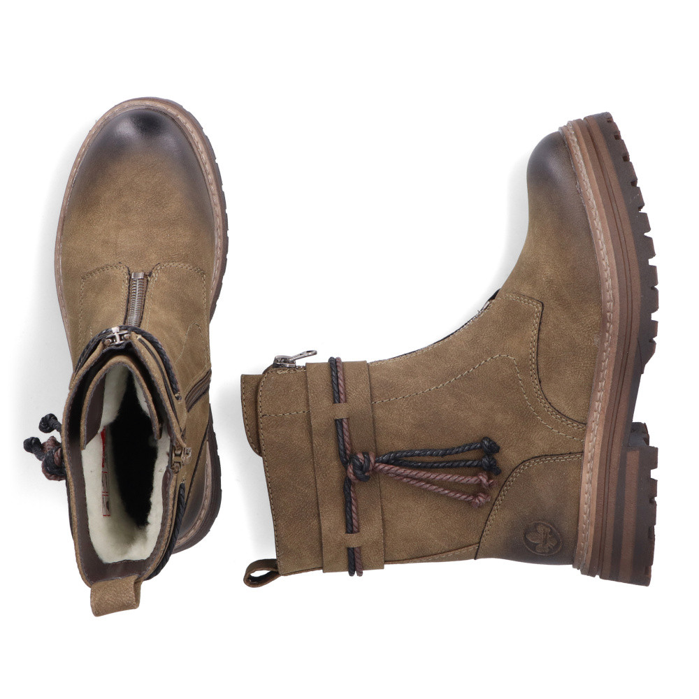 detail Dámská kotníková obuv RIEKER 93068-54 zelená W5