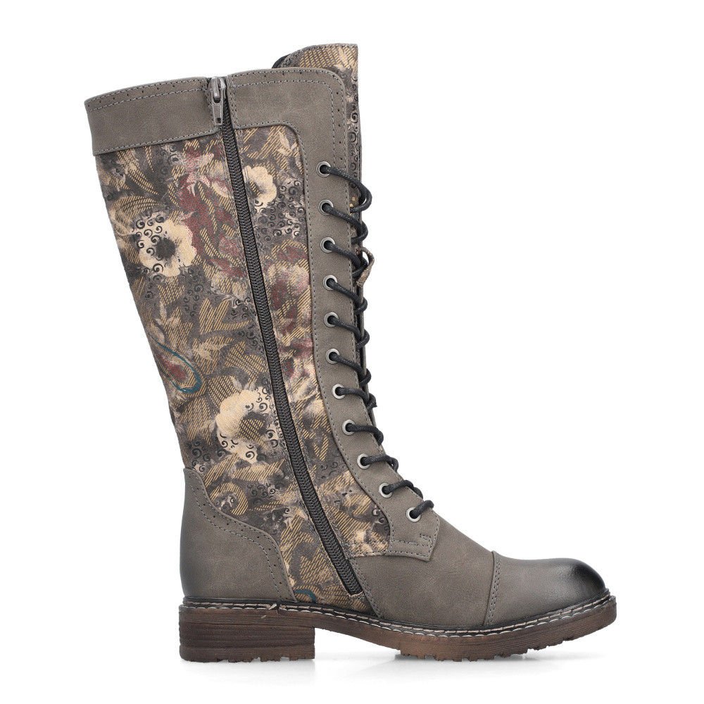 detail Dámské kozačky RIEKER 94731-90 šedá W5