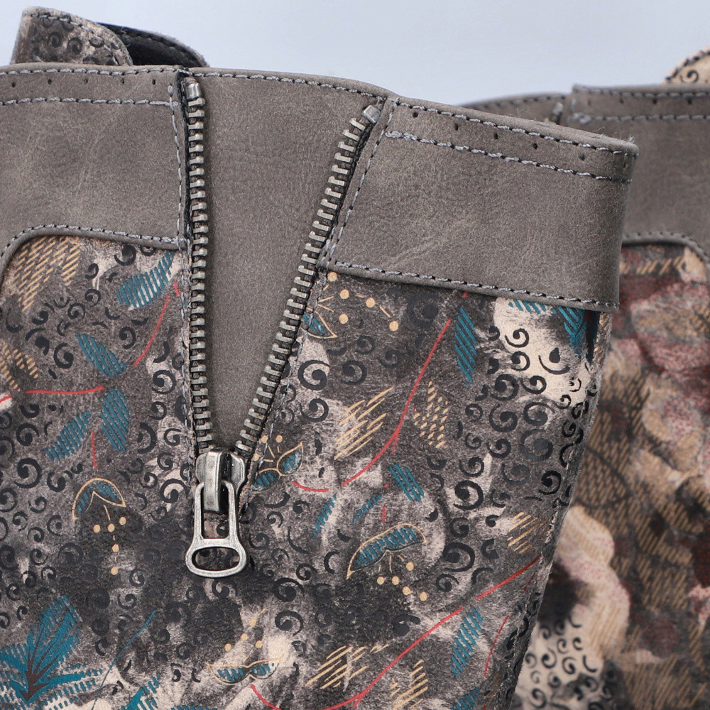 detail Dámské kozačky RIEKER 94731-90 šedá W5