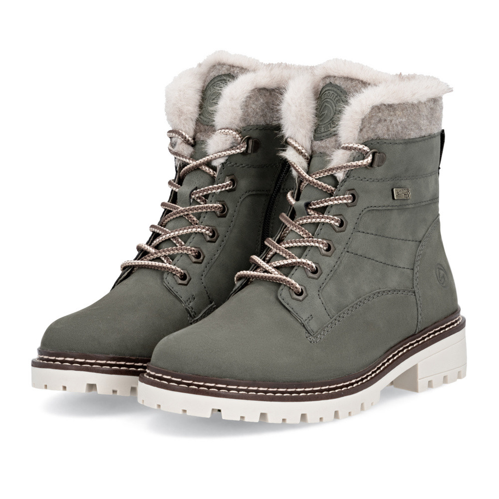 detail Dámská kotníková obuv REMONTE D0B81-54 zelená W5