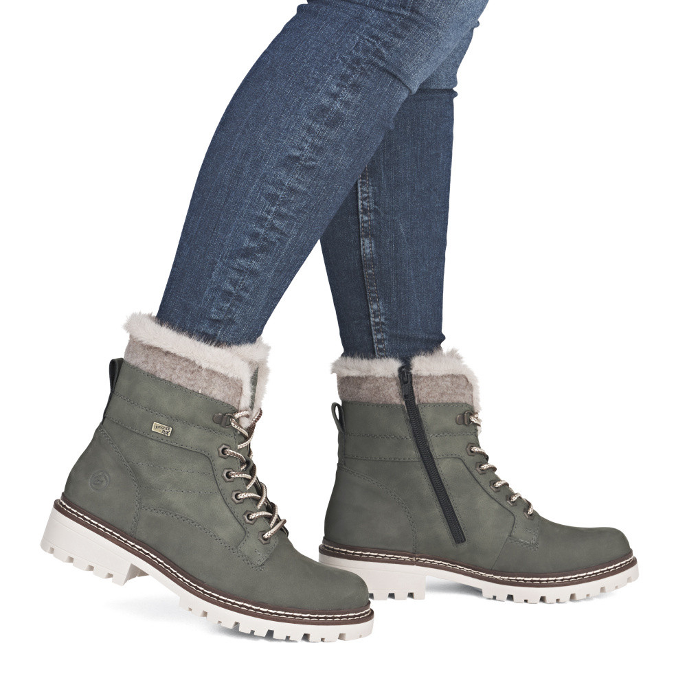 detail Dámská kotníková obuv REMONTE D0B81-54 zelená W5