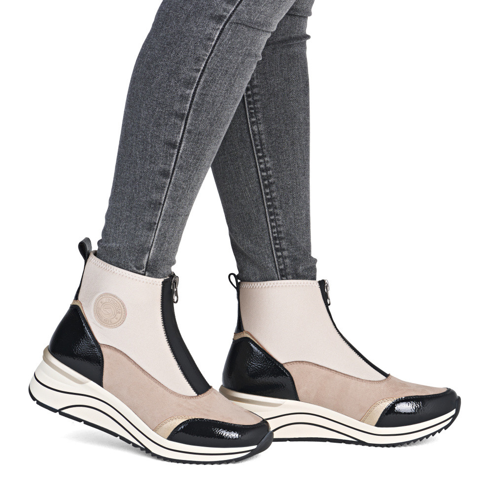 detail Dámská kotníková obuv REMONTE D0T78-60 béžová W5