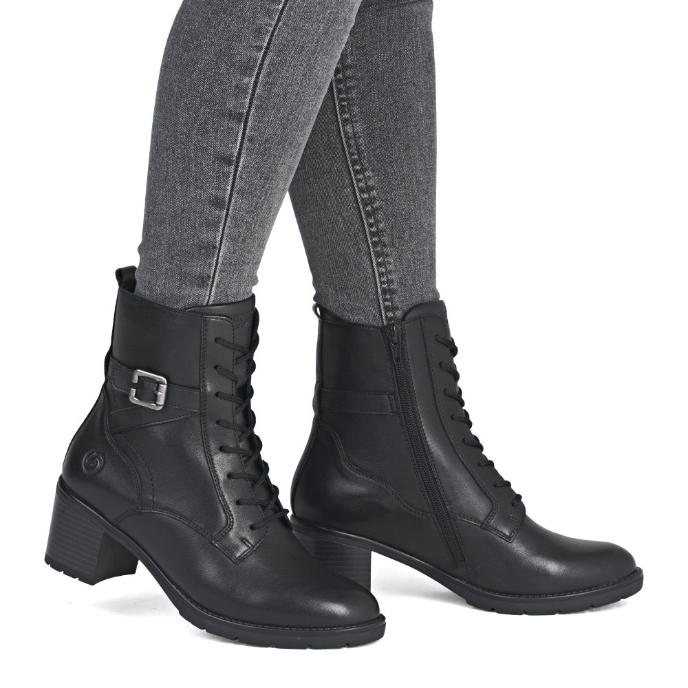 detail Dámská kotníková obuv REMONTE D2A74-01 černá W5