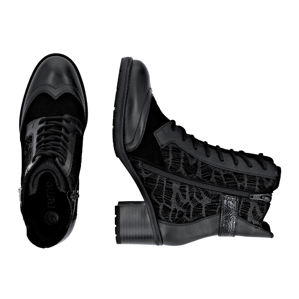 detail Dámská kotníková obuv REMONTE D2A77-02 černá W5