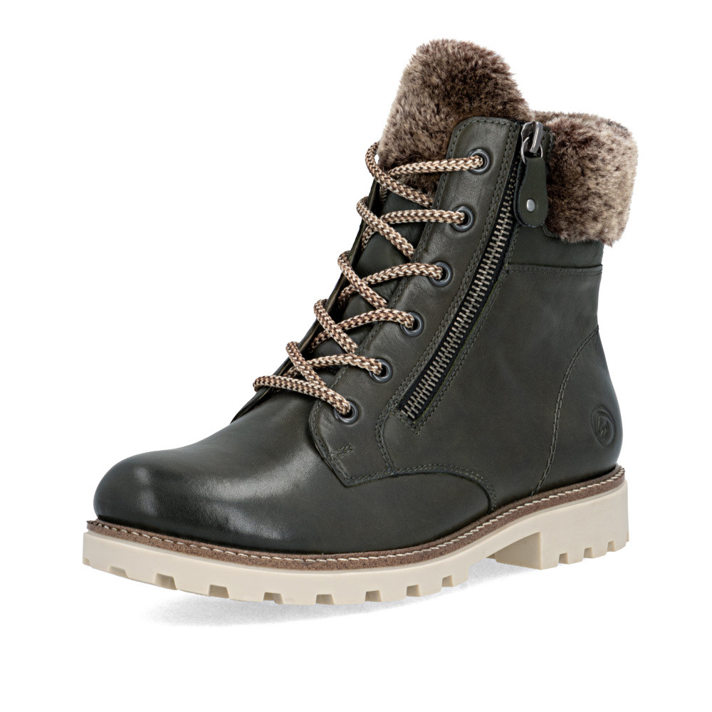 detail Dámská kotníková obuv REMONTE D8463-52 zelená W5