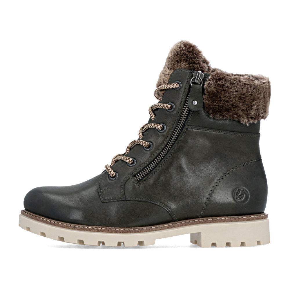 detail Dámská kotníková obuv REMONTE D8463-52 zelená W5