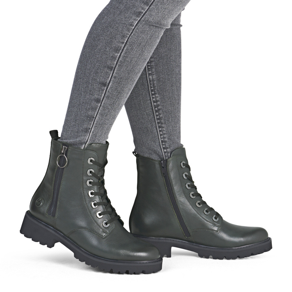 detail Dámská kotníková obuv REMONTE D8671-56 zelená W5