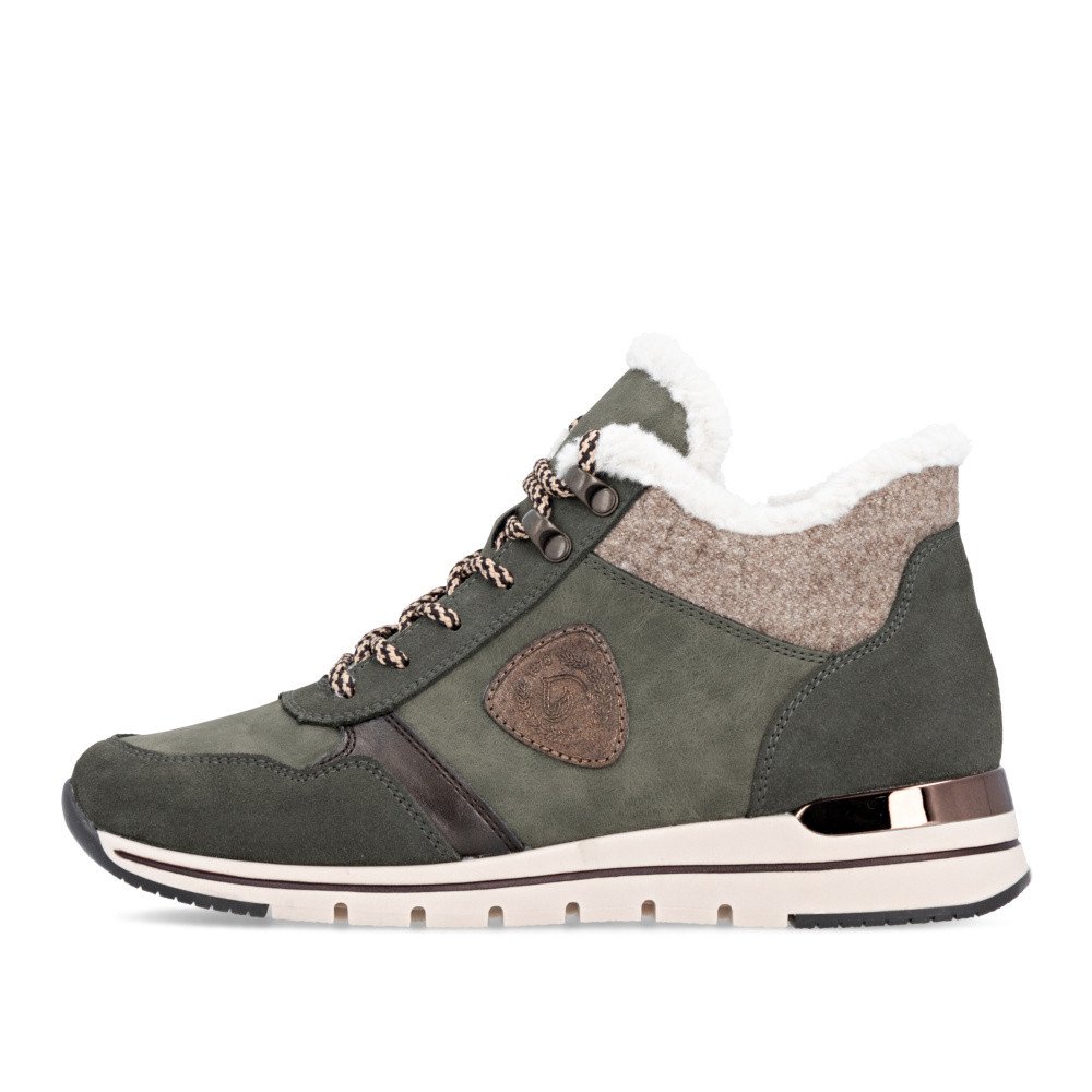 detail Dámská kotníková obuv REMONTE R6774-55 zelená W5