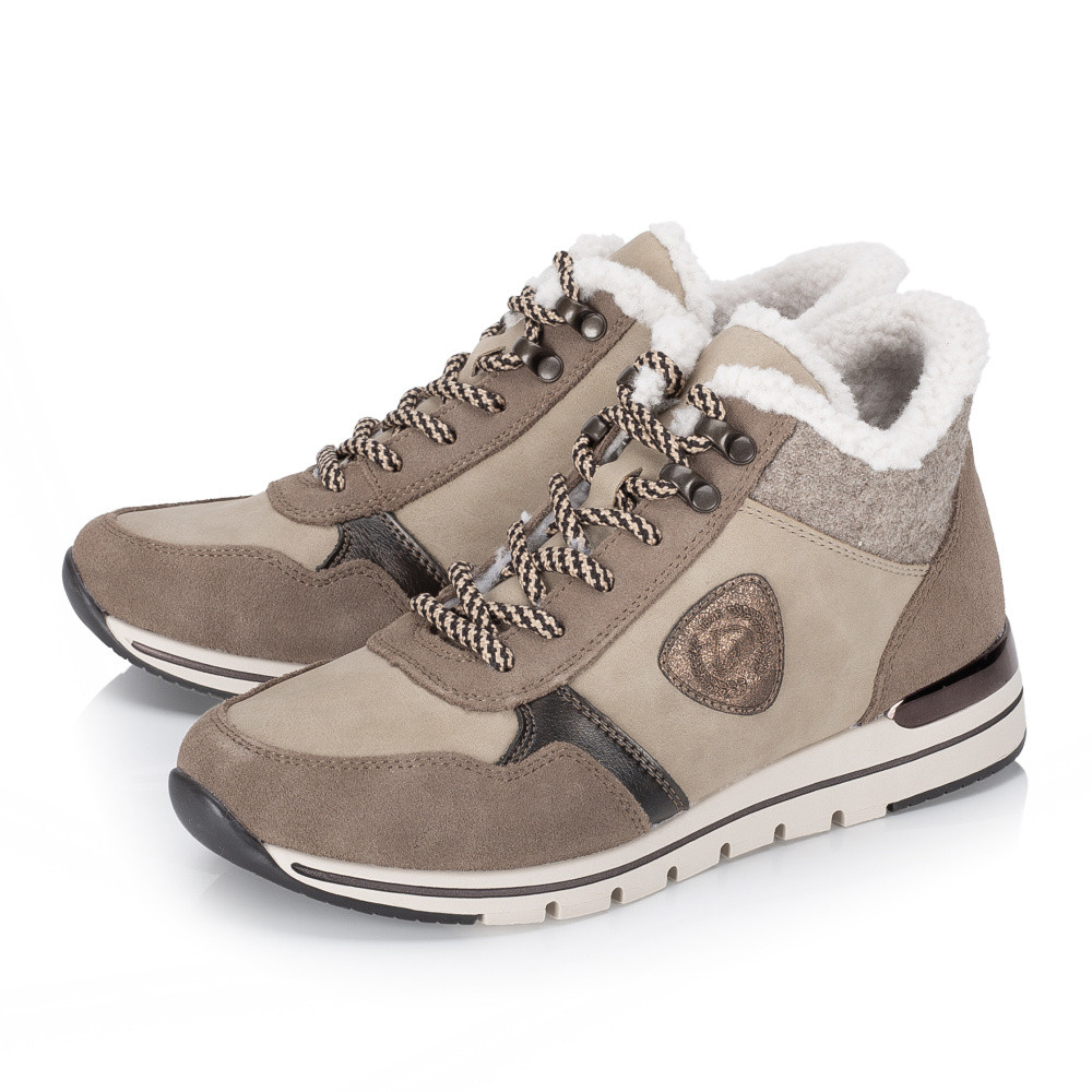 detail Dámská kotníková obuv REMONTE R6774-65 béžová W5