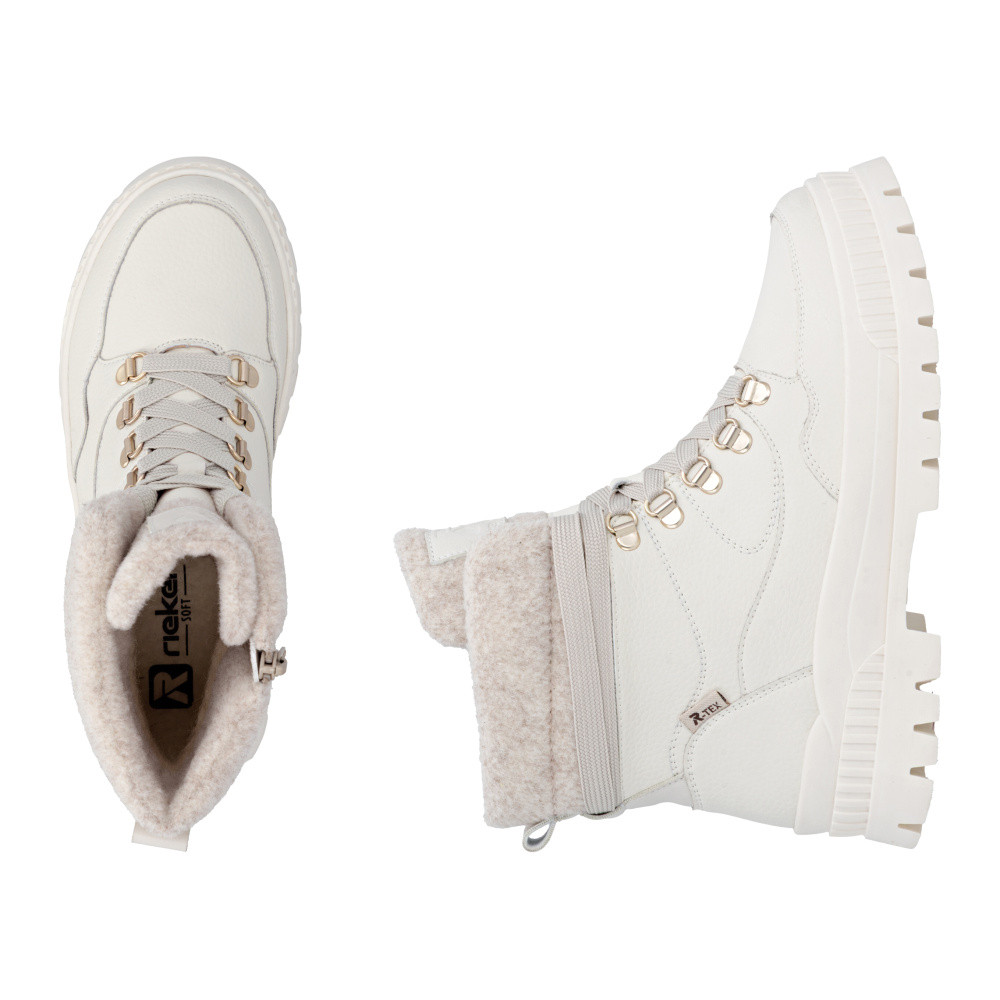 detail Dámská kotníková obuv RIEKER W2171-81 bílá W5