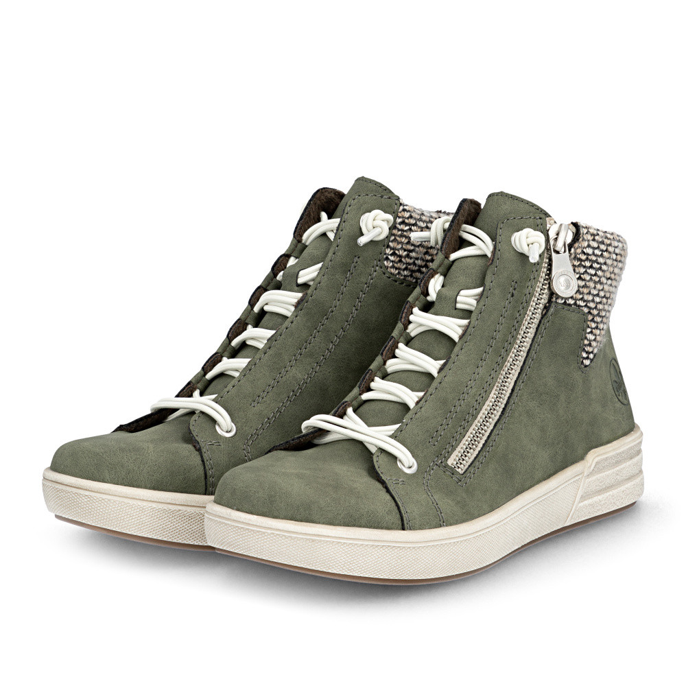 detail Dámská kotníková obuv RIEKER X0750-54 zelená W5