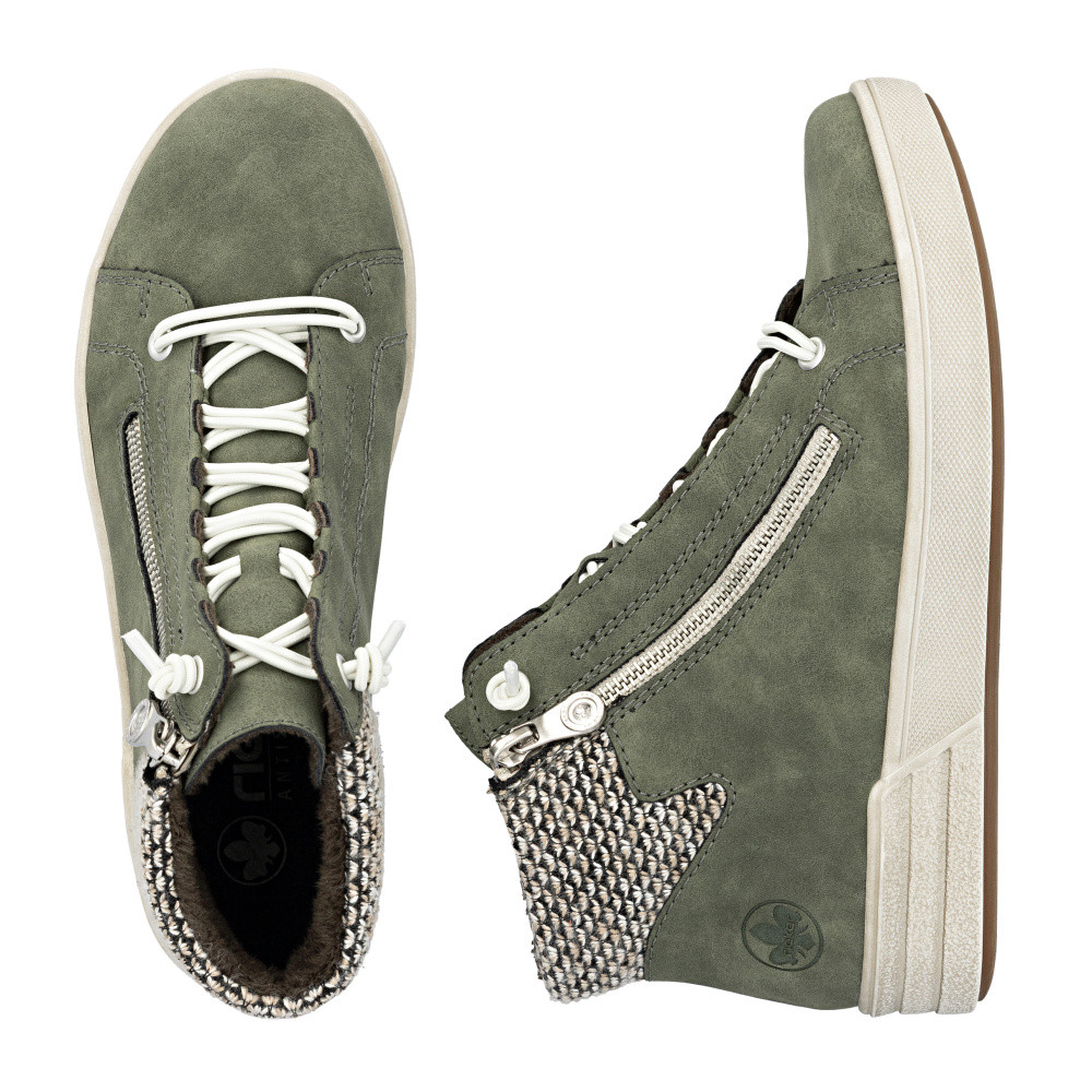 detail Dámská kotníková obuv RIEKER X0750-54 zelená W5