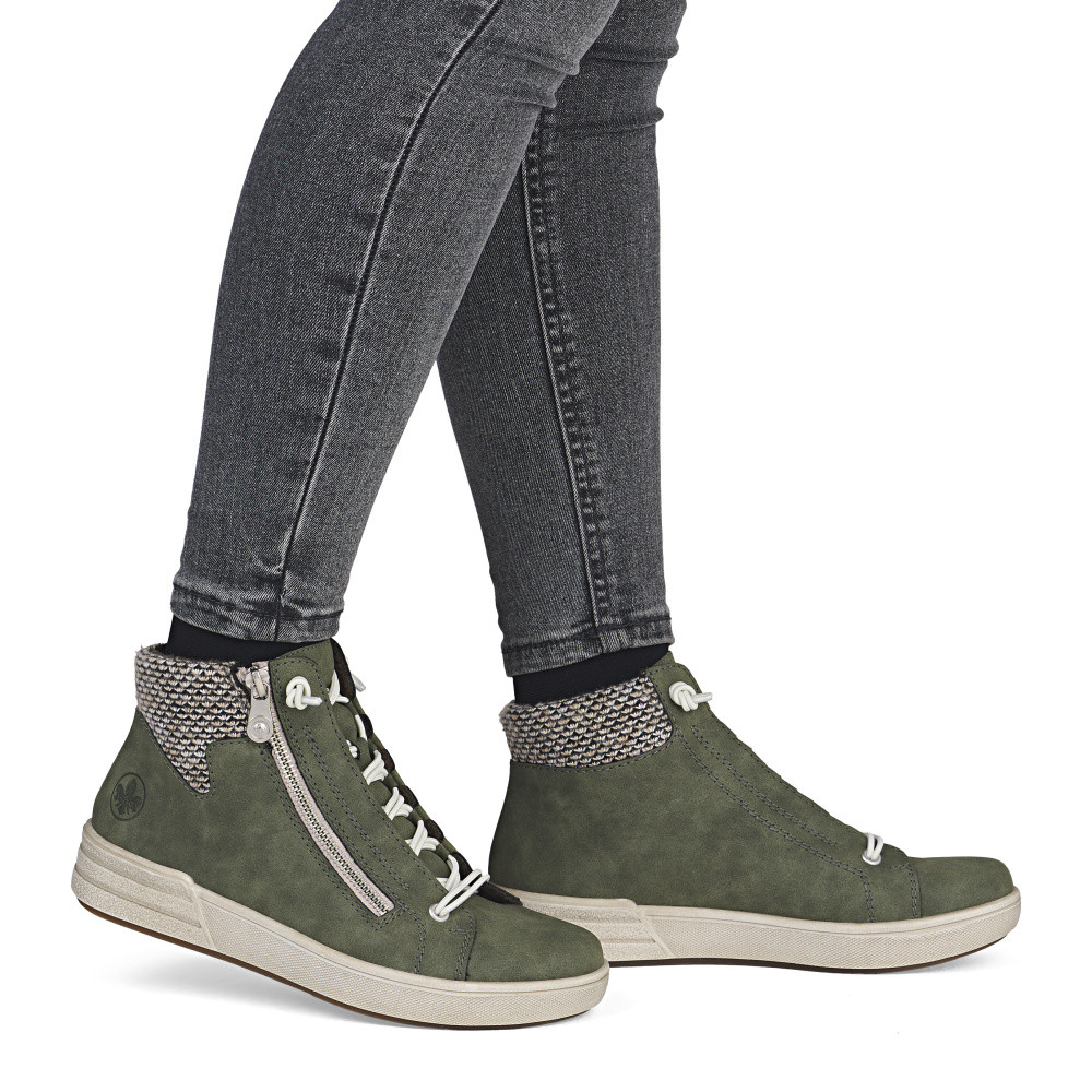 detail Dámská kotníková obuv RIEKER X0750-54 zelená W5