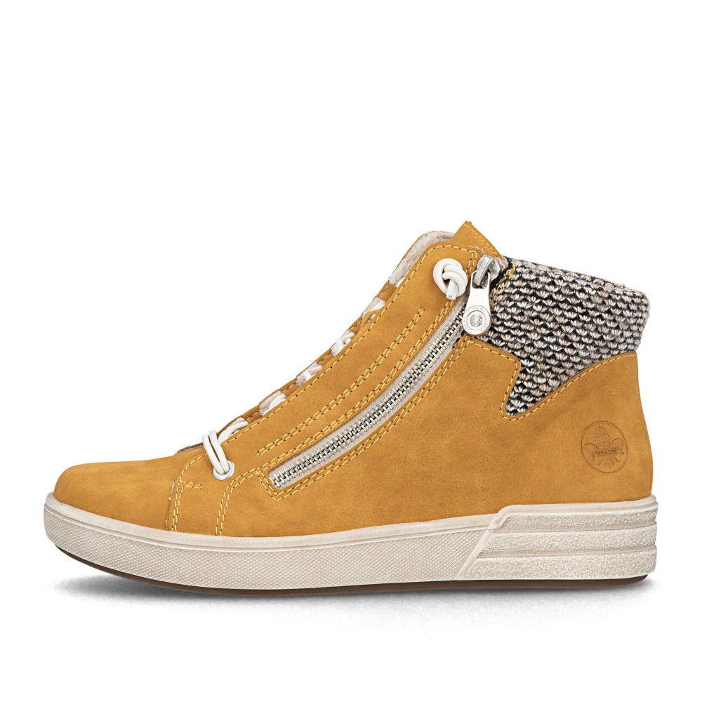 detail Dámská kotníková obuv RIEKER X0750-68 žlutá W5