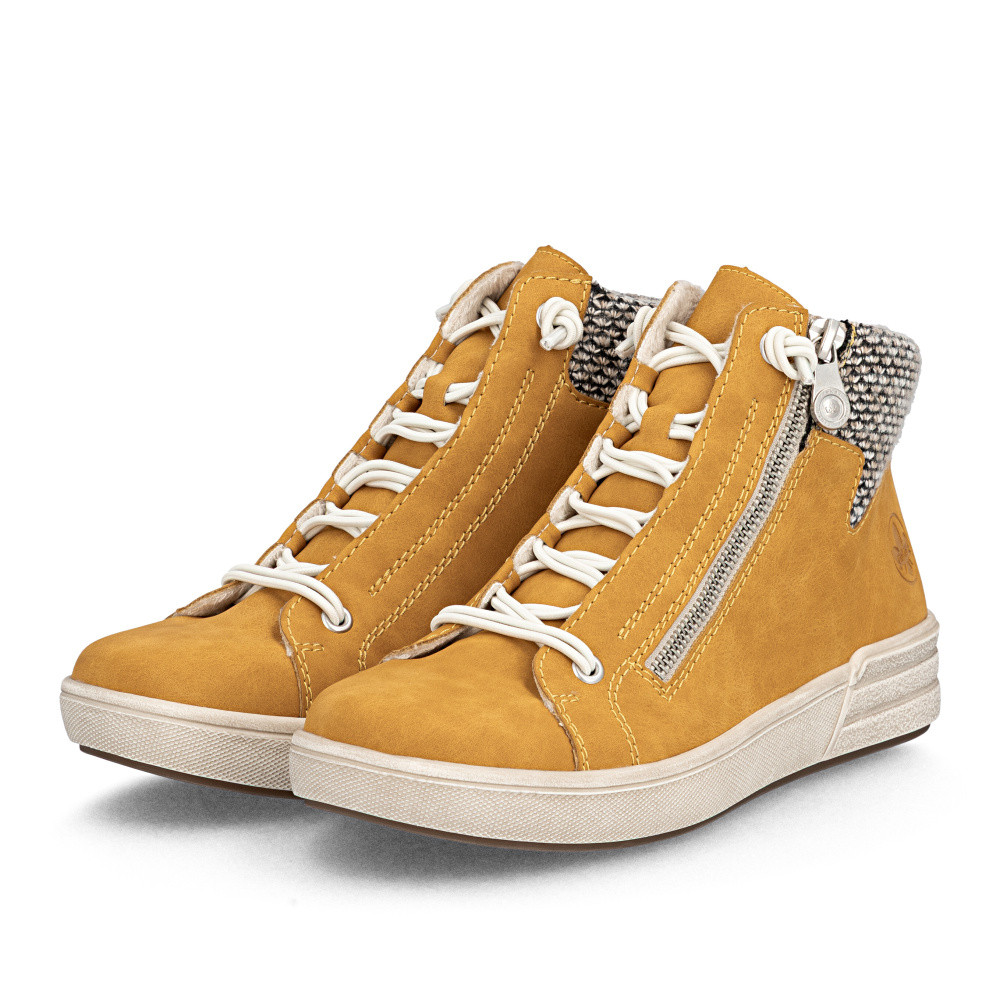 detail Dámská kotníková obuv RIEKER X0750-68 žlutá W5