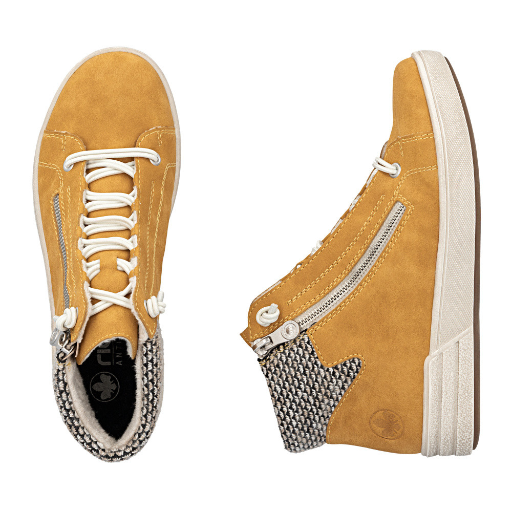 detail Dámská kotníková obuv RIEKER X0750-68 žlutá W5