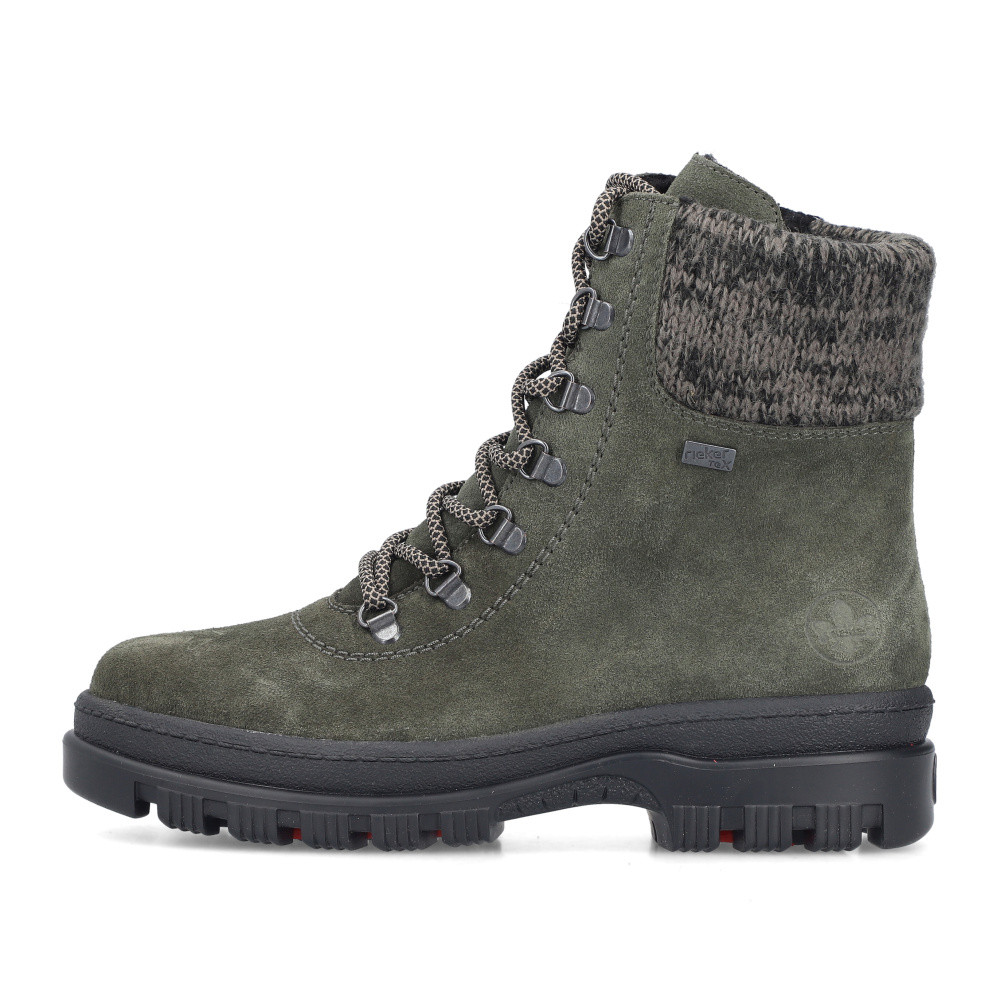 detail Dámská kotníková obuv RIEKER X8233-54 zelená W5